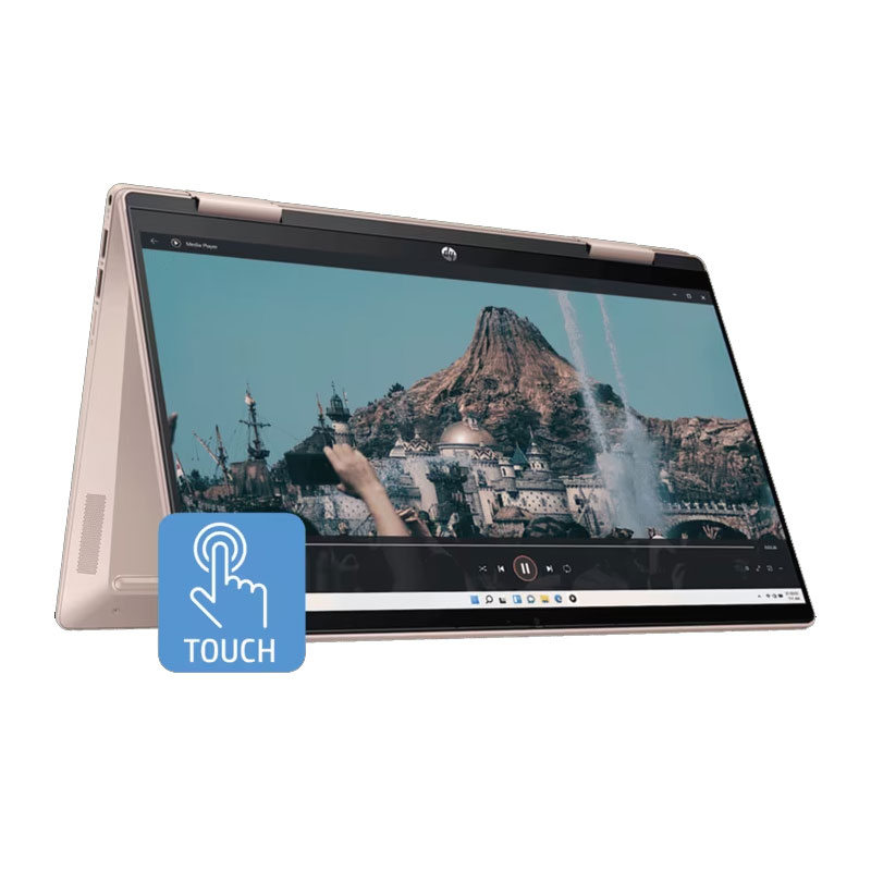 Picture of HP Pavilion x360 - 13th Gen Intel Core i5 14" (35.6 cm) 14-ek1151TU Thin & Light Laptop (16GB/ 1TB SSD/ Full HD Touch Display/ Intel Iris Xᵉ Graphics/ Windows 11 Home/ MS Office/ 1 Year Warranty/ Pale Rose Gold Cover & Base/ 1.51kg)